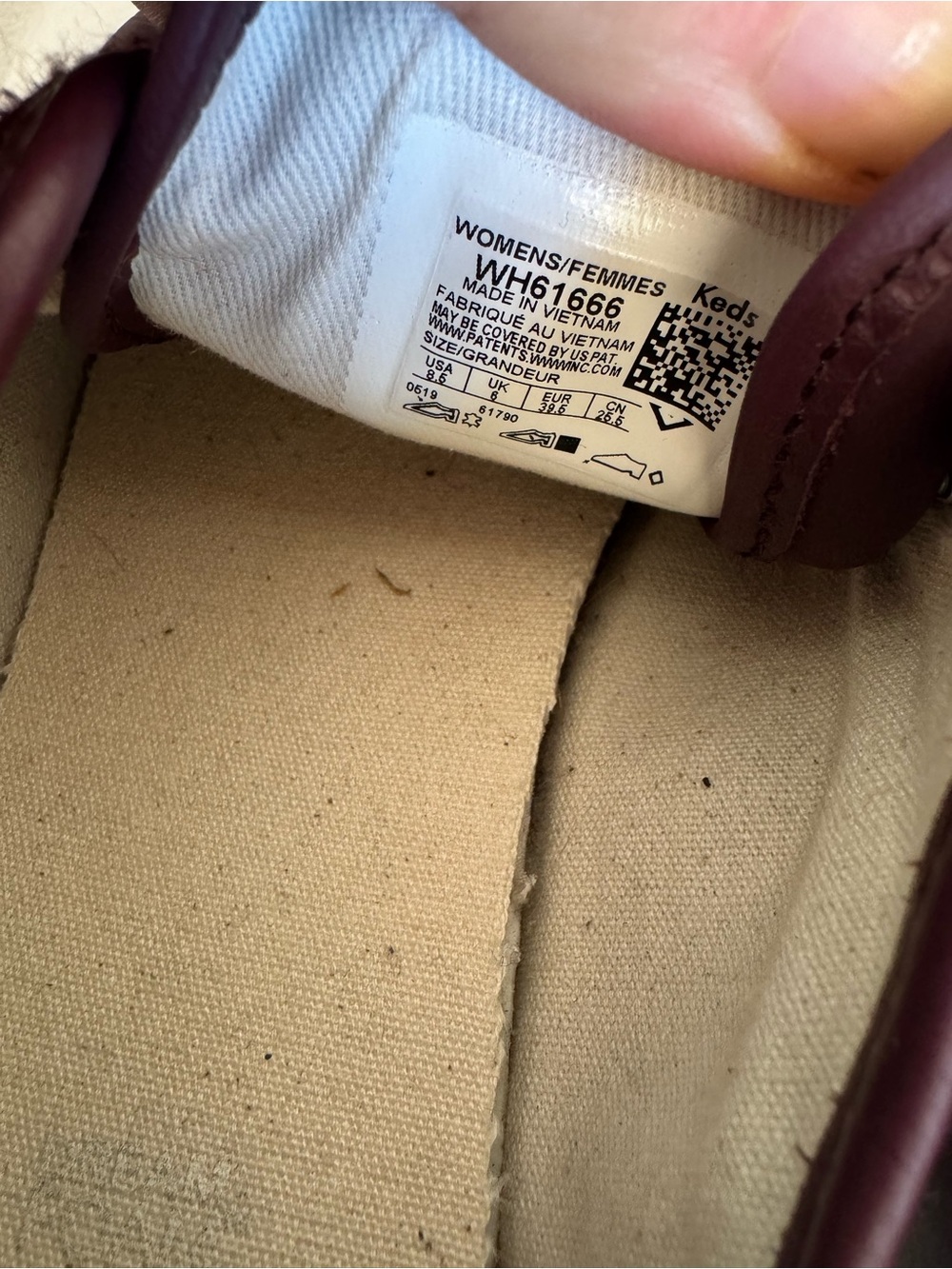 Keds Burgundy Leather Platform Sneakers Women’s 8.5 Wine - Picture 6 of 7